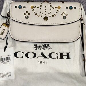 Coach Clutch With Rivets Cream L1880-66621 NWT